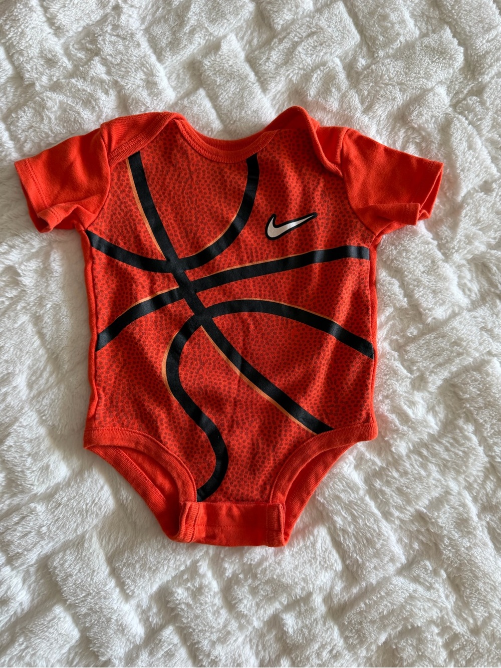 Nike Orange Basketball Graphic Baby Bodysuit